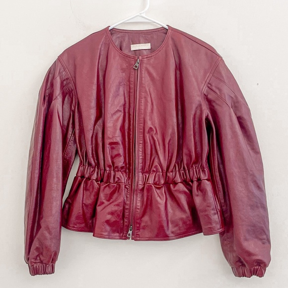 Ulla Johnson Briar Leather Jacket in Mahogany S - Picture 6 of 16